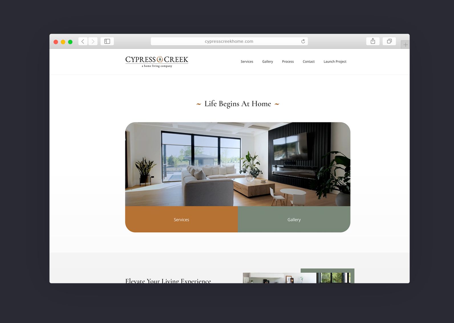 Home remodeling website redesign
